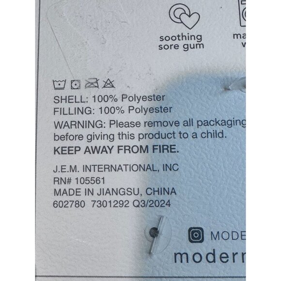 Modern Baby Elephant Snuggle Blankie Teething Toys Floral Lovey Girl Shower Gift - Picture 6 of 6